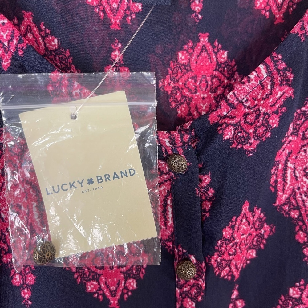 Lucky Brand Sleeveless Bohemian Button Down Maxi Dress - Picture 3 of 5
